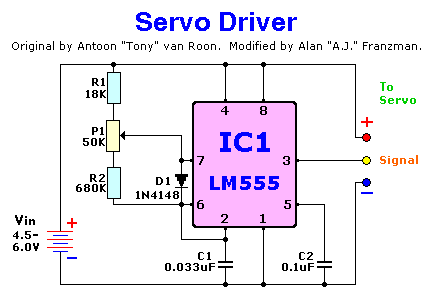 Servo Driver Circuit Schematic