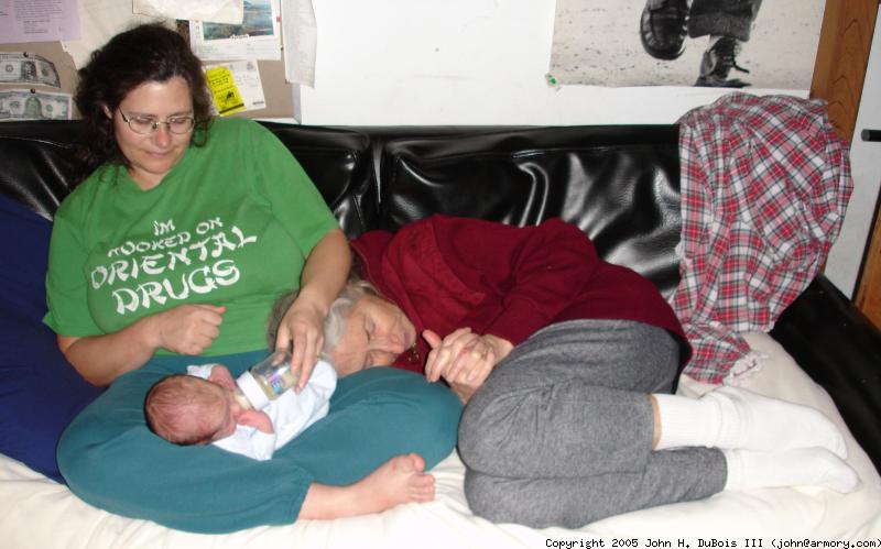 Irene, Thelma, & John under Loft