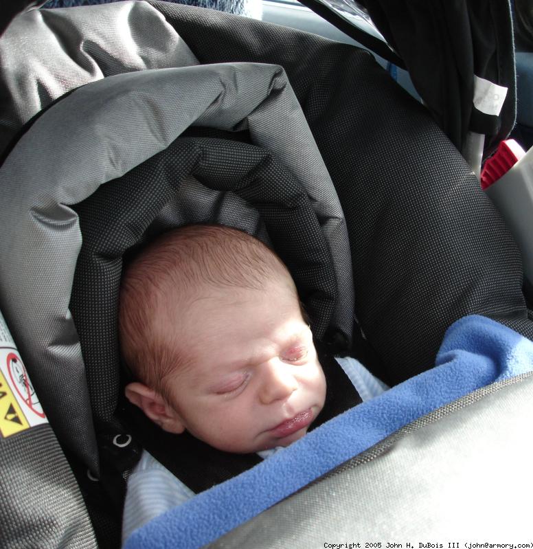 John in Car Seat