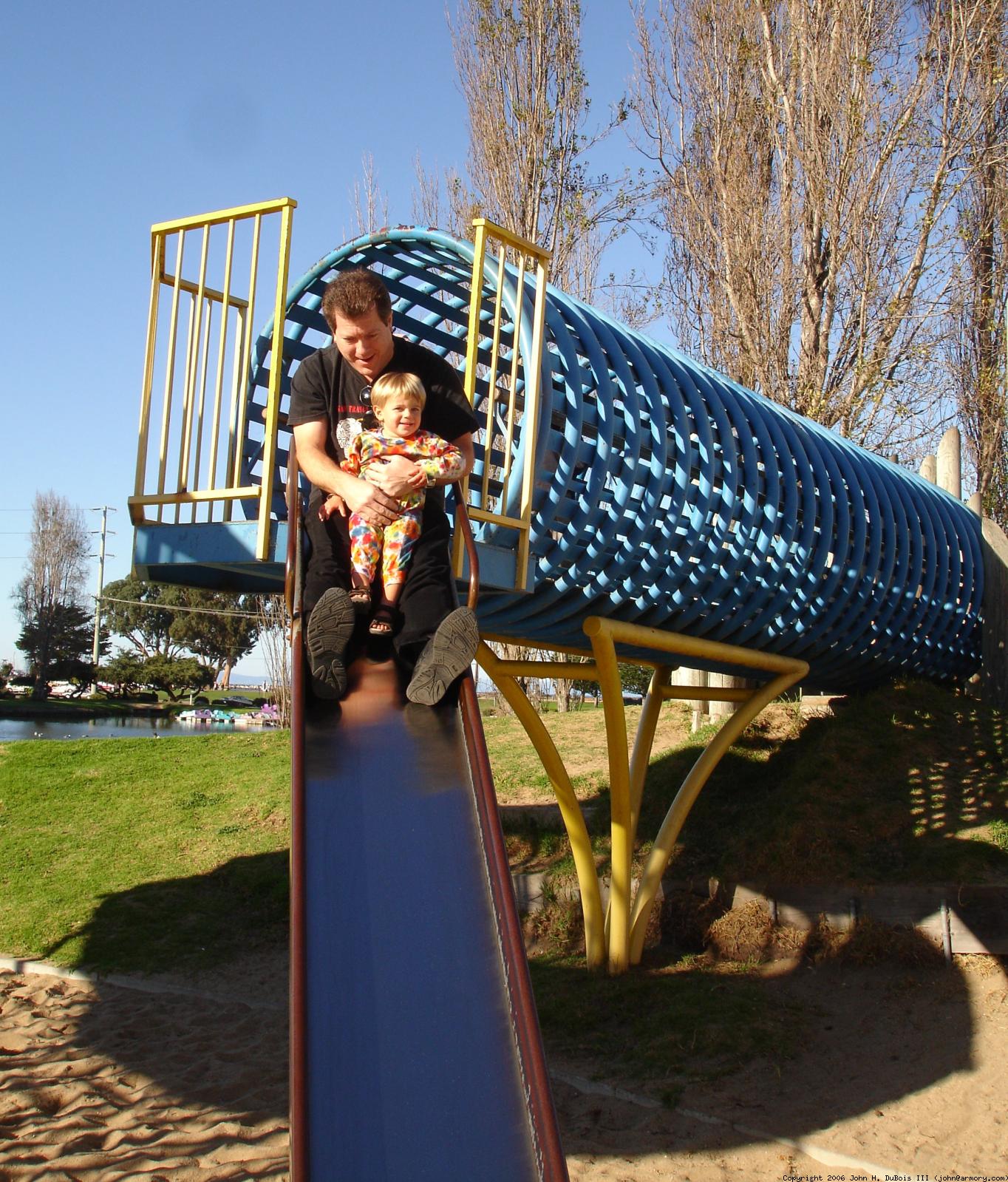 Slide with Dad