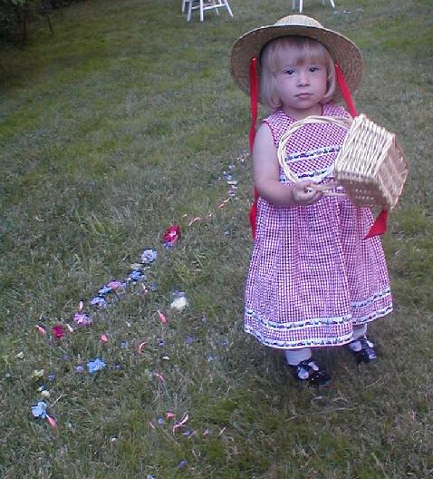 Nadya as John and Irene's flowergirl