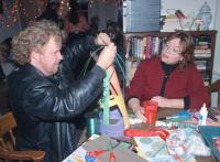 nozefnger & Linda Making Hats