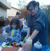 Emeline & Suzanne tie-dying