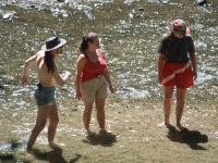 Craig, Liz & Irene at San Lorenzo River