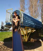 Slide with Dad