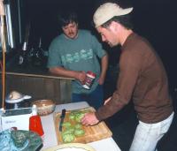 Matt Slicing Tomatoes